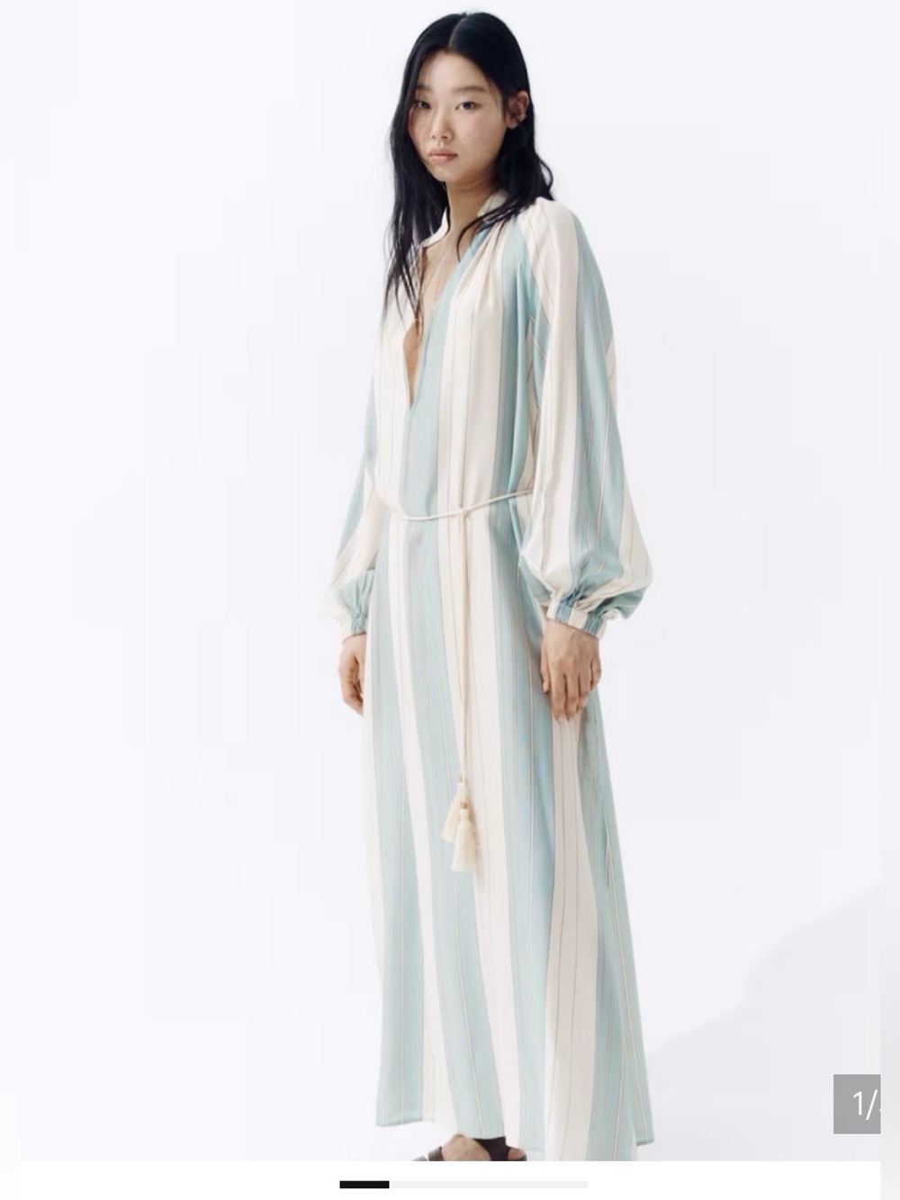 Striped long sleeve maxi Dress
